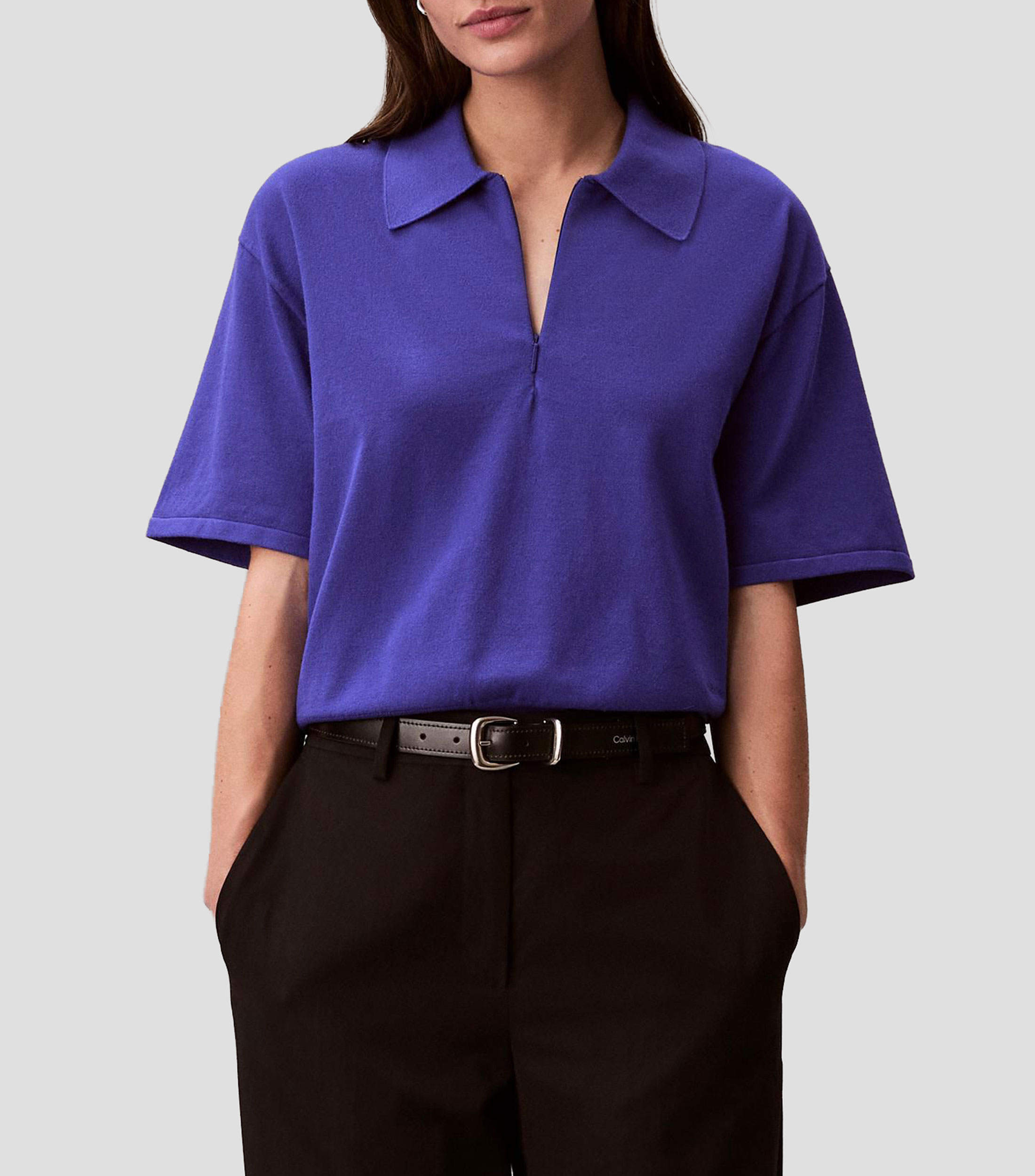 Suéter tipo polo Mujer